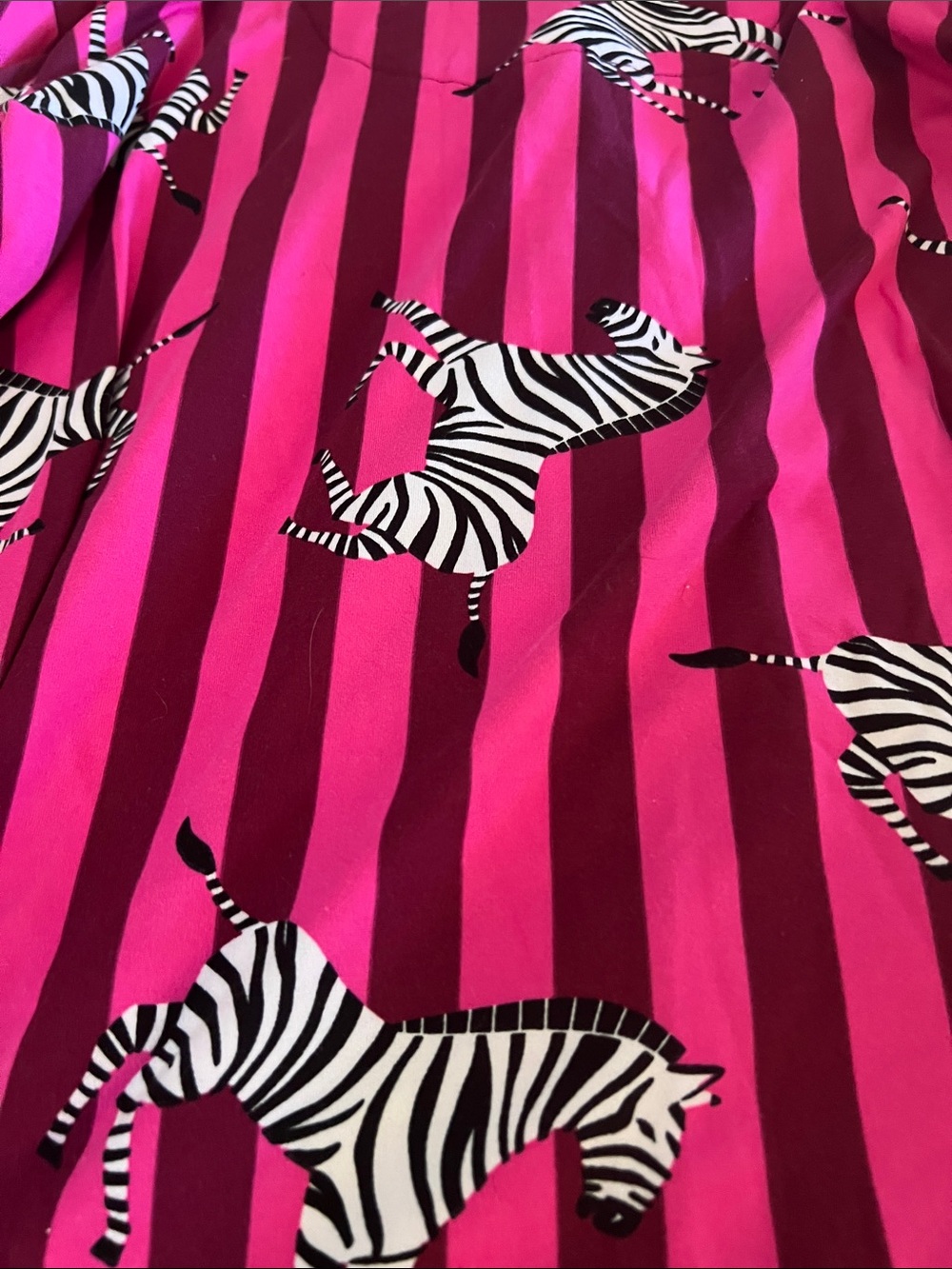 Women's Bright Pink Zebra-Print Pajama Set - Picture 5 of 8